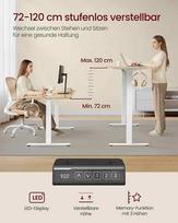reguliuojamo aukscio stalai - VASAGLE Reguliuojamo aukščio elektrinis stalas LSD021B01V2 Matinis Baltas (Matte White) - 4 nuotrauka