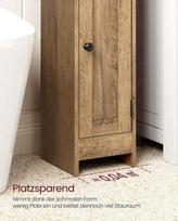 vonios spintele 20 20 - Vonios spintelė VASAGLE, 20 x 18 x 80 cm, medaus ruda (Honey Brown) - 3 nuotrauka