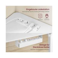 reguliuojamo aukscio stalai - VASAGLE Reguliuojamo aukščio stalas LSD264K01 140x160 cm Debesų Baltas (Matte White) - 2 nuotrauka