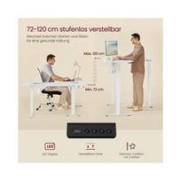 reguliuojamo aukscio stalai - VASAGLE Reguliuojamo aukščio stalas LSD264K01 140x160 cm Debesų Baltas (Matte White) - 4 nuotrauka