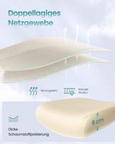 sulankstomos kedes - Songmics Ergonomiška biuro kėdė, bežinė (Beige) - 4 nuotrauka