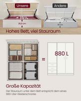 lovos remas 140x200 - Lova VLX Fabric 286826, rožinė, 211x146 cm, su grotelėmis - 5 nuotrauka