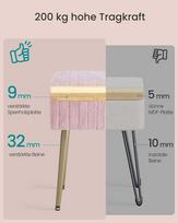 pufas deze - Songmics Rožinė kosmetinio staliuko kėdė su dėže (Pink) - 2 nuotrauka
