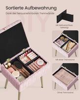 pufas deze - Songmics Rožinė kosmetinio staliuko kėdė su dėže (Pink) - 4 nuotrauka
