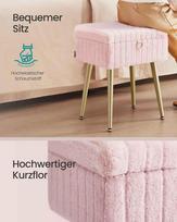 pufas deze - Songmics Rožinė kosmetinio staliuko kėdė su dėže (Pink) - 5 nuotrauka