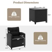 lauko baldu komplektas, 3 daliu - Lauko baldų komplektas VLX 43314 - 5 nuotrauka