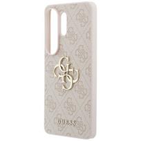 telefonai samsung rozinis - Guess PU 4G Metal Logo dėklas skirtas Samsung Galaxy S26 Ultra rožinės spalvos - 4 nuotrauka