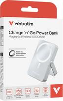 power bank 10000 mah - Verbatim Charge n Go 10000mAh Magnetic Wireless Power Bank with stand, blue, 32266 - 4 nuotrauka