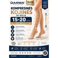 kompresines kojines iki keliu - Kompresinės kojinės Danwa CS-BL06, rudos - 2 nuotrauka