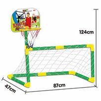 woopie krepsinio rinkinys - WOOPIE 2in1 krepšinio ir futbolo vartų rinkinys + kamuoliai - 3 nuotrauka