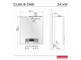 dujinis kondensacinis katilas - Dujinis kondensacinis katilas Ariston Clas B One Wi-Fi, 24 su integruotomis 2x20l talpomis - 2 nuotrauka