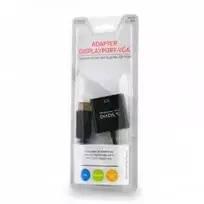 vga kabelis - Savio Adapter Displayport / VGA Black - 2 nuotrauka