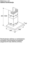 gartraukiai 60 cm juodas - Bosch DWB63BC60 Juodas (Black) - 6 nuotrauka