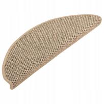 lipnus kilimelis - vidaXL Lipnūs laiptų kilimėliai, 15vnt., smėlio (Beige), 65x21x4 cm - 3 nuotrauka