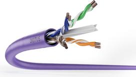 cat6 utp - DIGITUS Installation cable cat.6 U/UTP Dca solid wire AWG 23/1 LSOH 50m violet - 5 nuotrauka