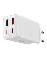 Baseus GaN6 Pro greitas įkroviklis, 2xUSB-C + 2xUSB, 65W Baltas (White)