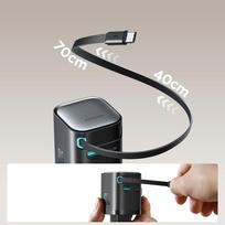 usb 65w charger - Joyroom JR-TCL02 65W USB-A USB-C GaN įkroviklis su integruotu USB-C laidu - Juodas (Black) - 6 nuotrauka