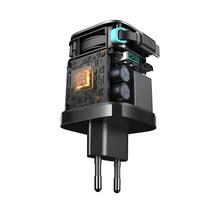 usb 65w charger - Joyroom JR-TCL02 65W USB-A USB-C GaN įkroviklis su integruotu USB-C laidu - Juodas (Black) - 11 nuotrauka