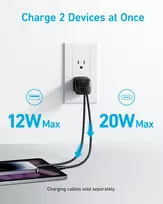 telefonu pakrovejai - Anker 323 33W Sieninis įkroviklis 1xUSB-A + 1xUSB-C Juodas (Black) - 3 nuotrauka