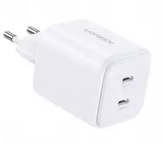usb c pakrovejas - Ugreen X526 GaN 45W 2xUSB-C įkroviklis Baltas (White) - 2 nuotrauka