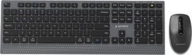 wireless keyboard - Gembird KBS-WPS-02 set, 2.4G+BT, US layout, Black (Juodas) - 1 nuotrauka
