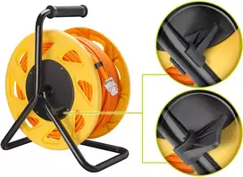 cat7 kabelis - Goobay Portable Network Cable Reel Extension 50m - 4 nuotrauka