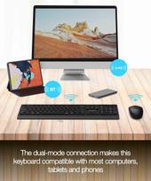 wireless keyboard - Gembird KBS-WPS-02 set, 2.4G+BT, US layout, Black (Juodas) - 7 nuotrauka