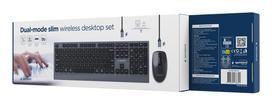 wireless keyboard - Gembird KBS-WPS-02 set, 2.4G+BT, US layout, Black (Juodas) - 8 nuotrauka