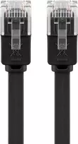 utp kabelis 20m - goobay Patch cable Cat6 U/UTP flat juodas 20,0m - 3 nuotrauka