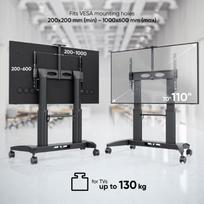 laikiklis 200x200 - TV SET ACC MOBILE STAND/70-110" BLACK TS2821-B ONKRON - 4 nuotrauka
