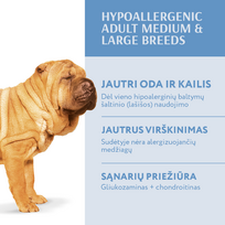 optimeal maistas sunims - Optimeal Hypoallergenic sausas pašaras su lašiša šunims, 12 kg - 5 nuotrauka