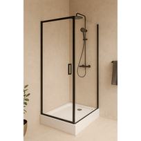 dusas 80x90 - Dušo padėklas CITY, 80 cm x 90 cm, baltas (White) - 2 nuotrauka