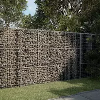 vidaXL Gabiono krepšys su dangčiu, 200 x 50 x 150 cm, galvanizuota geležis
