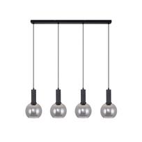 CristalRecord Nedas, E27, 4 x 25 W, juoda sp./pilka sp. / juoda sp.