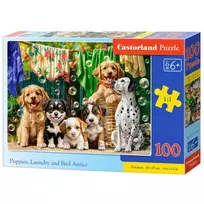 Castorland Puppies, Laundry and Bird Antics B-111305, 100 det.