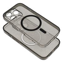 iphone 14 apple deklas magsafe - Apple iPhone 14 Pro Clear Mag Cover Case with Camera Protection - Juodas Blizgus (Black Glitter) - 3 nuotrauka