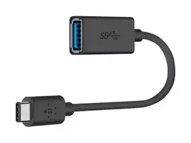 usb 3.2 type c - Kabelis Belkin, USB Type-C male / USB 3.0 A female, 0.14 m - 3 nuotrauka