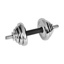 stangos svoriai - REBEL ACTIVE chromuoti reguliuojamo svorio hanteliai dėkle su štanga, 20 kg - 6 nuotrauka