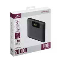 100w power bank - Rivacase VA1090, 20000mAh, Power Bank USB - 2 nuotrauka
