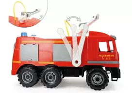 zaisline masina - LENA GIGA TRUCK gaisrinė mašina Actros, raudona (Red) - 5 nuotrauka