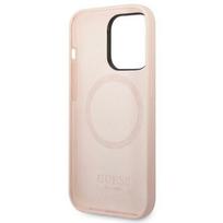 apple iphone 14 pro silicone case - Apple iPhone 14 Pro Guess dėklas 4G Print MagSafe   Belaidis Įkroviklis (GUBPN61H4EACSW) rožinės spalvos - 3 nuotrauka