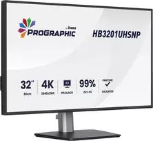 iiyama 31 5 - iiyama ProGraphic HB3201UHSNP-B1 31.5", IPS, 4K UHD, USB-C, juodas (black) - 8 nuotrauka