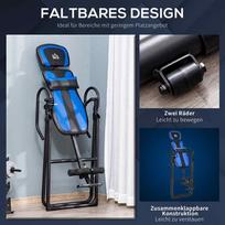 presas - Homcom Inversinis treniruoklis su judančiais ratukais, juodas (Black) - 7 nuotrauka