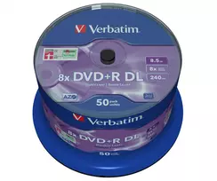 dvd 8.5gb - DVD+R DL Verbatim [ spindle 50 | 8,5GB | 8x | matt silver surface ] - 2 nuotrauka