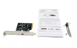 zemes kabelis - Exsys IO Exsys PCIE3.0 x4 1xType- C USB 3.2 Gen2x2 (EX- 12011) LP rašalas. Žemo profilio SlotBlech - 2 nuotrauka