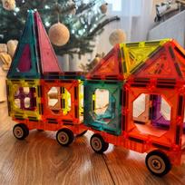 magnetiniai konstruktoriai - Woopie Magnetiniai 3D blokeliai Traukinio rinkinys 71 vnt. - 9 nuotrauka