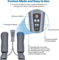 limfodrenazinis - RENPHO Foot & Calf Air Massager su šiluma, pilkas (Gray) - 4 nuotrauka
