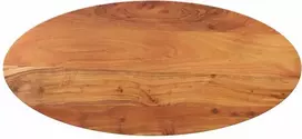 Stalviršis, 120x60x3,8cm, akacijos masyvas, ovalo formos