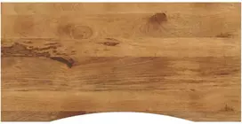 Rašomojo stalo stalviršis su linkiu, 140x50x2,5 cm, mango