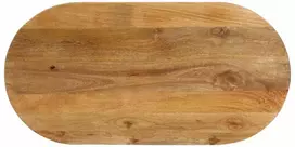 Stalviršis, 140x60x3,8cm, mango medienos masyvas, ovalo formos